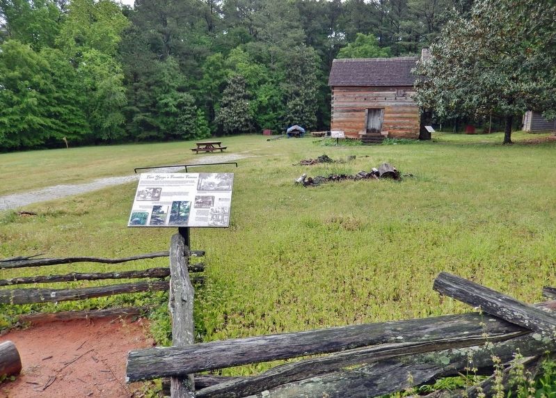 Fort Yargo's Frontier Fences Marker. Click for full size. Fort Yargo's Frontier Fences Marker image. Click for full size.