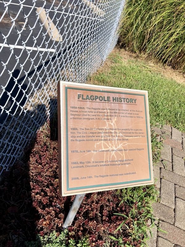 Flagpole History Marker. Click for full size. Flagpole History Marker image. Click for full size.