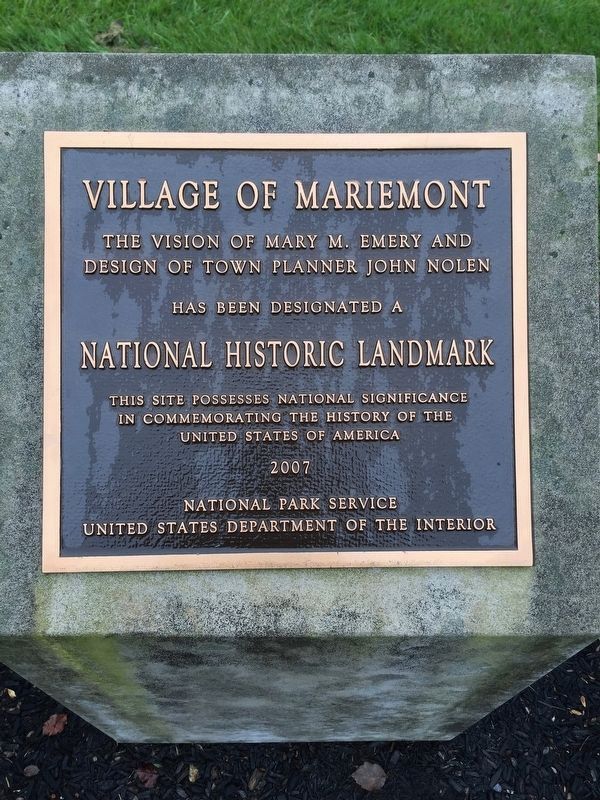 Village of Mariemont Marker. Click for more information. Village of Mariemont Marker image. Click for more information.