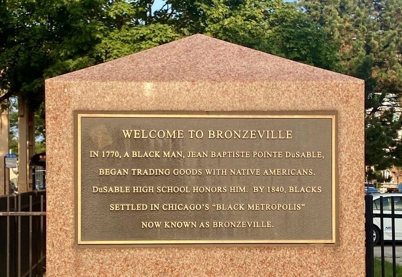 Welcome to Bronzeville Marker - panel one image. Click for full size.