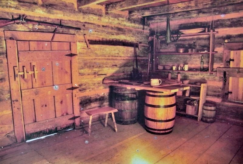 Marker detail: Fort Yargo Cabin Interior. Click for full size. Marker detail: Fort Yargo Cabin Interior image. Click for full size.