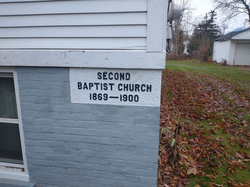 Second Baptist Church Cornerstone image. Click for full size.