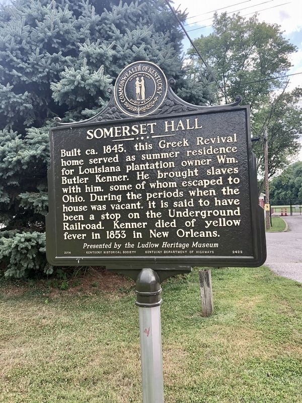 Somerset Hall Marker (side A) image. Click for full size.