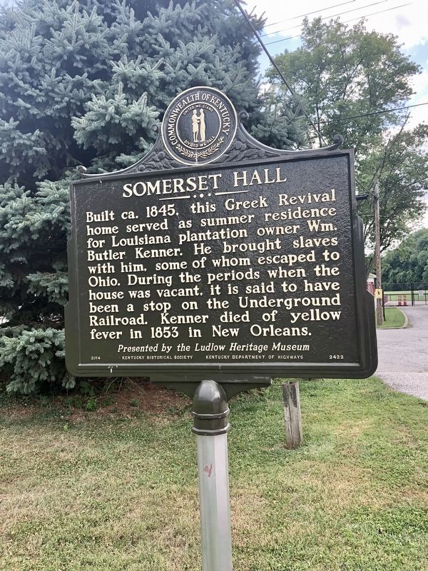 Somerset Hall Marker (side A). Click for full size. Somerset Hall Marker (side A) image. Click for full size.