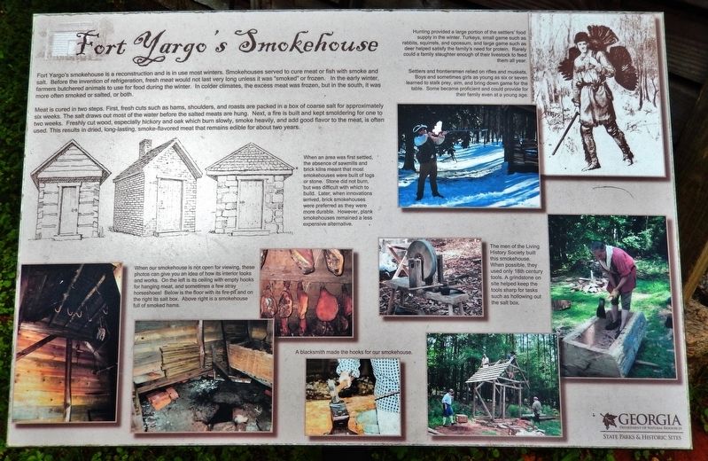Fort Yargo's Smokehouse Marker image. Click for full size.