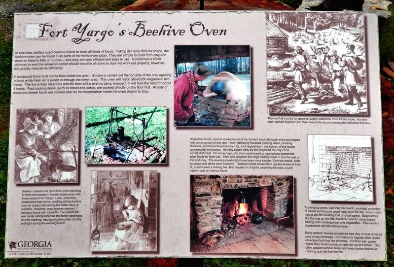 Fort Yargo's Beehive Oven Marker. Click for full size. Fort Yargo's Beehive Oven Marker image. Click for full size.