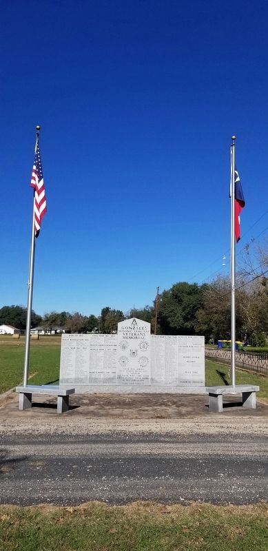The Gonzales Masonic Cemetery Veterans Memorial image. Click for full size.