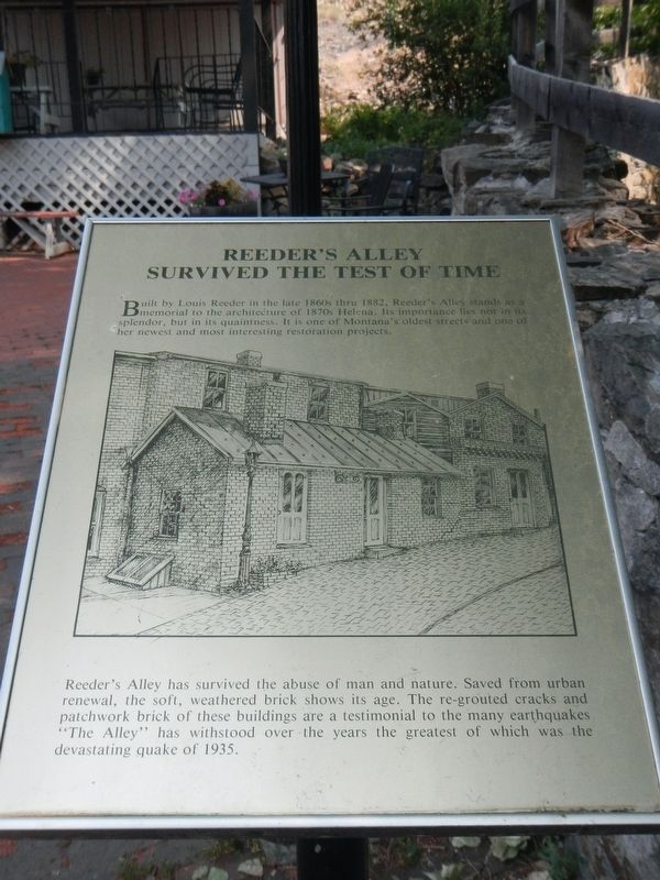 Reeder's Alley Survived the Test of Time Marker image. Click for full size.