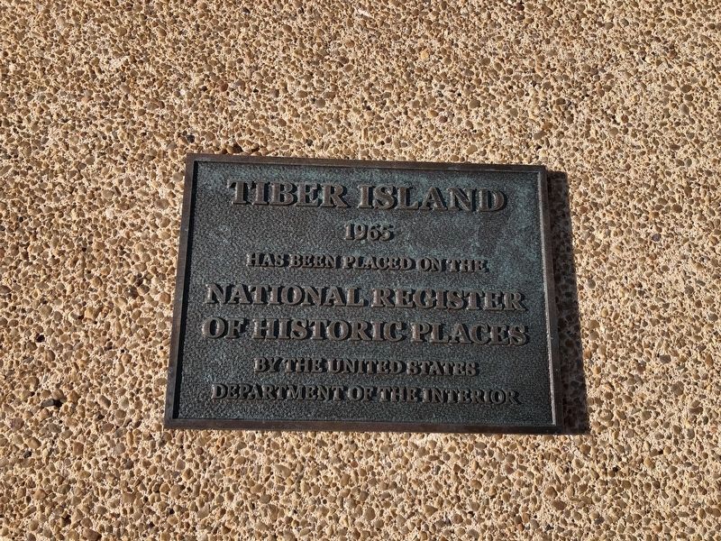 National Register of Historic Places plaque for Tiber Island image. Click for full size.
