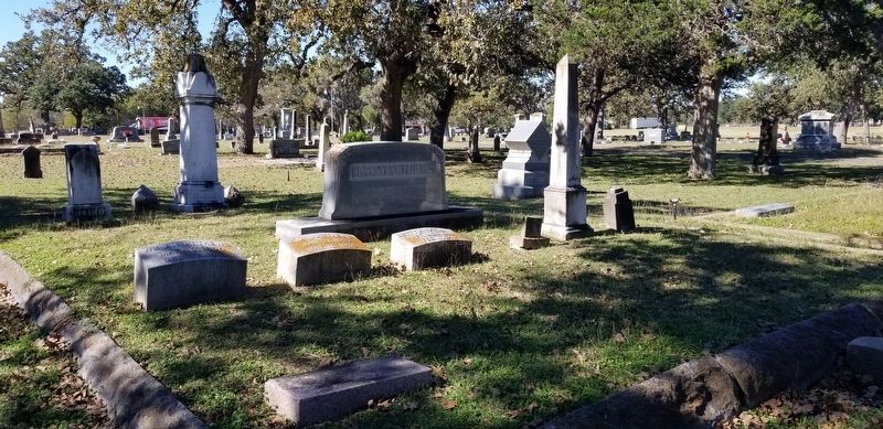 The view of the William A. Matthews Marker in the cemetery image. Click for full size.