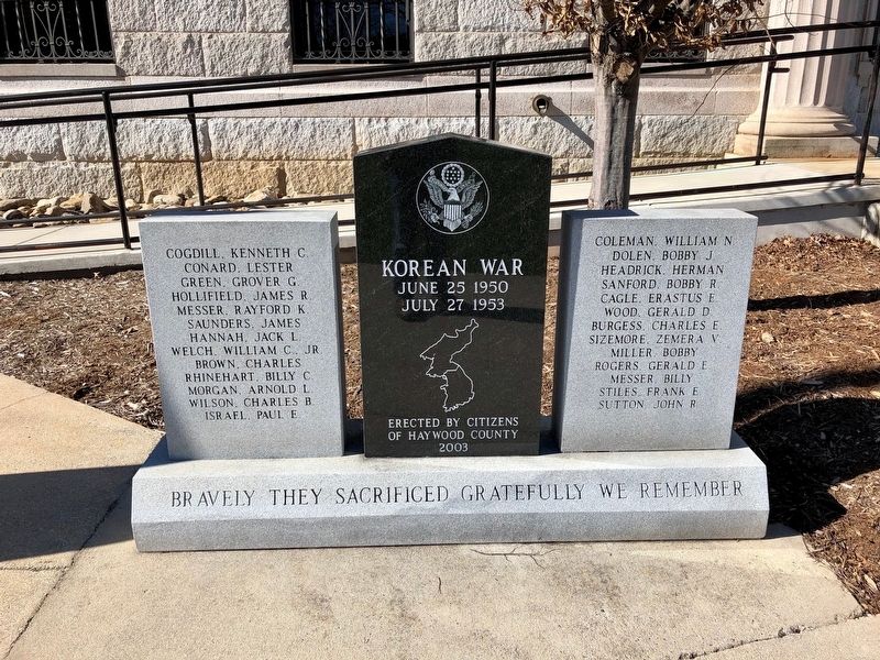 Haywood County Korean War Memorial image. Click for full size.