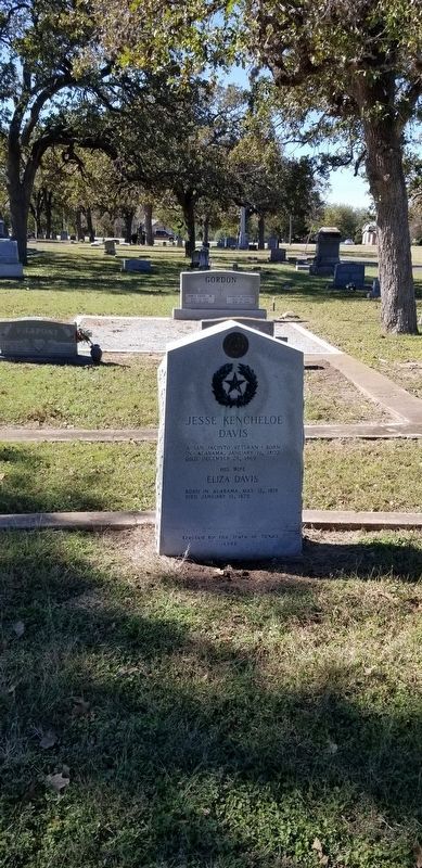 The Jesse Kencheloe Davis Marker image. Click for full size.