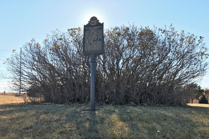 Foster Children Tragedy Marker, from the north image. Click for full size.