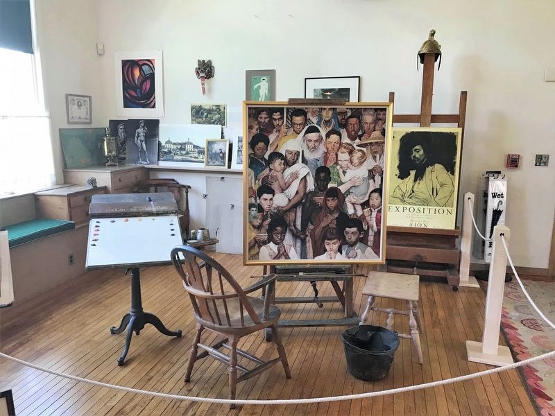 Norman Rockwell’s Studio Workspace image. Click for full size.