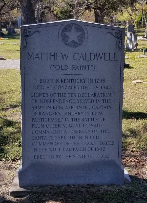 Matthew Caldwell Marker image. Click for full size.