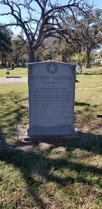 Matthew Caldwell Marker image. Click for full size.