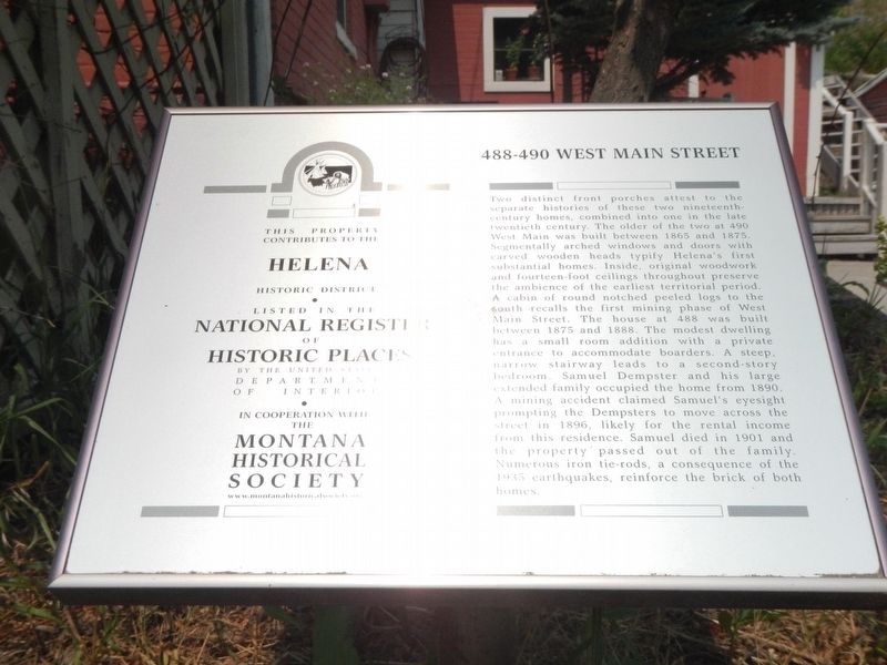 488-490 West Main Street Marker image. Click for full size.