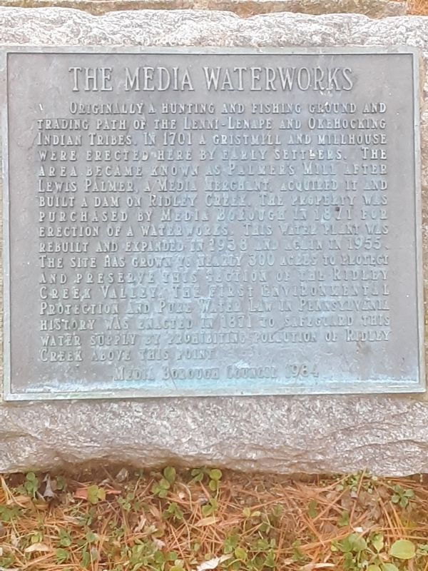 The Media Waterworks Marker image. Click for full size.