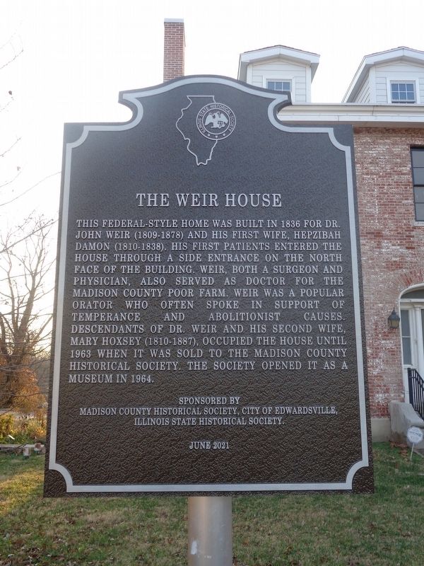 The Weir House Marker image. Click for full size.