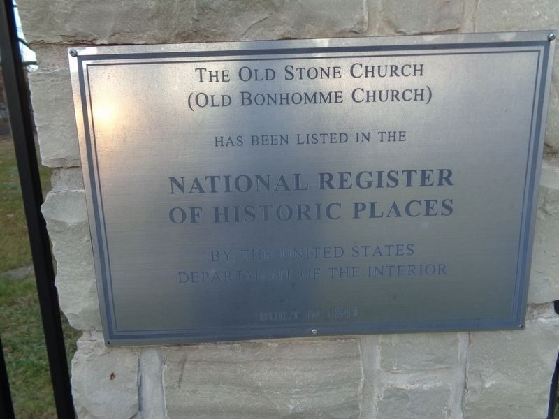 The Old Stone Church Marker image. Click for full size.