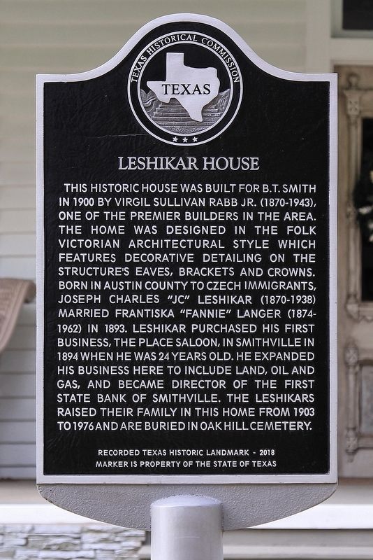Leshikar House Marker image. Click for full size.
