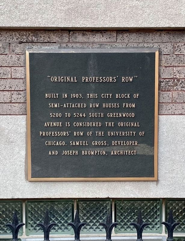 �Original Professors� Row� Marker image. Click for full size.