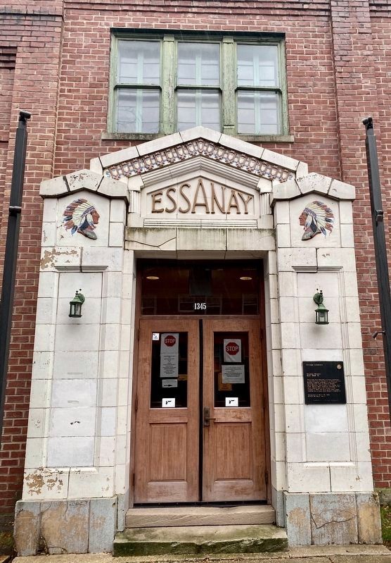 Essanay Studios Marker - wide view image. Click for full size.