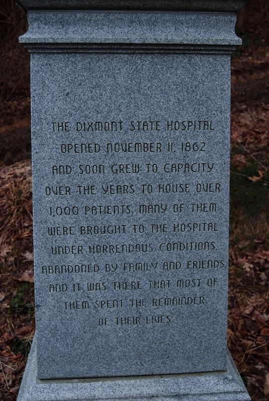 Dixmont State Hospital Cemetery Marker image. Click for full size.
