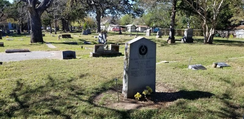 The view of the Dr. George Washington Barnett Marker in the cemetery image. Click for full size.