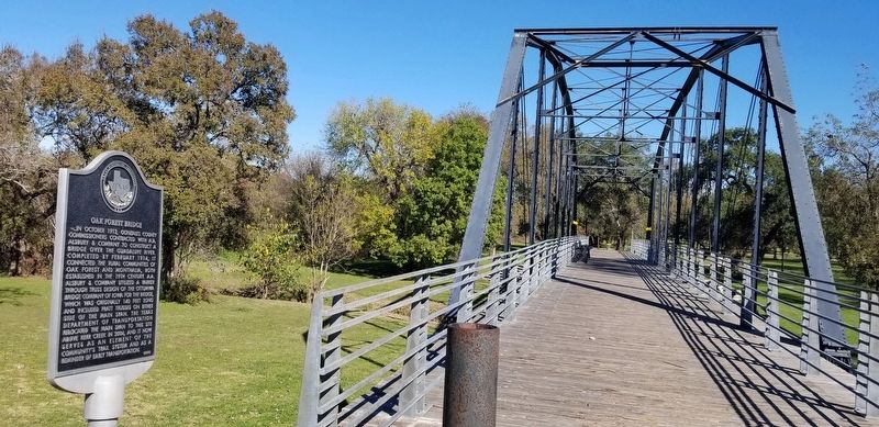 The Oak Forest Bridge and Marker image. Click for full size.