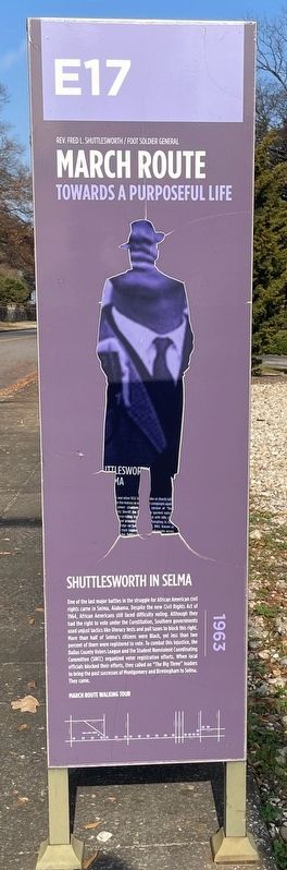 Shuttlesworth in Selma Marker image. Click for full size.