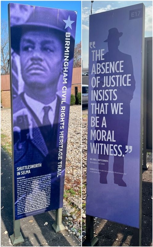 Shuttlesworth in Selma paired marker image. Click for full size.