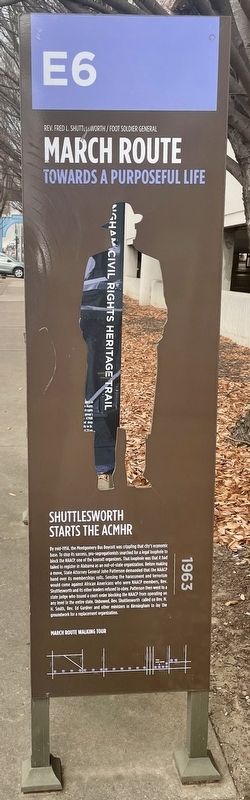 Shuttlesworth Starts the ACMHR Marker image. Click for full size.