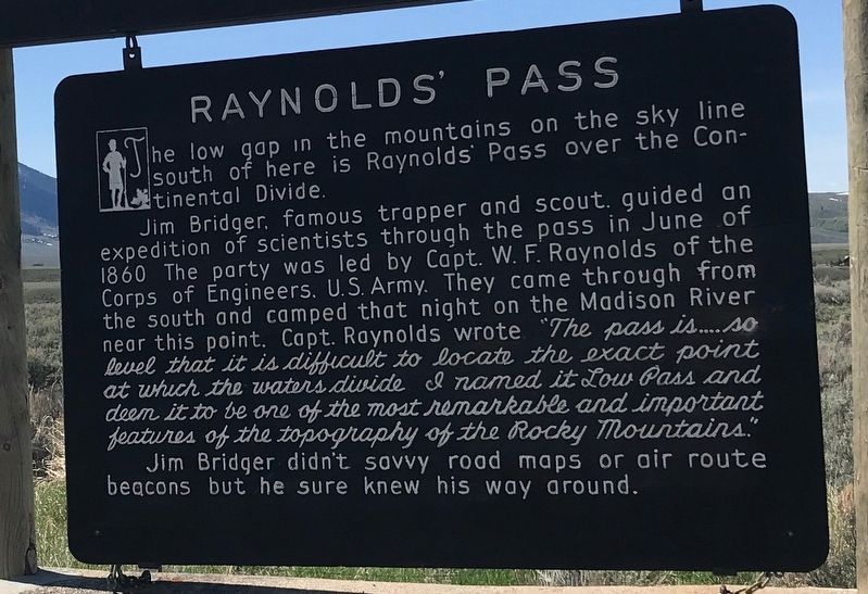 Raynolds' Pass Marker image. Click for full size.