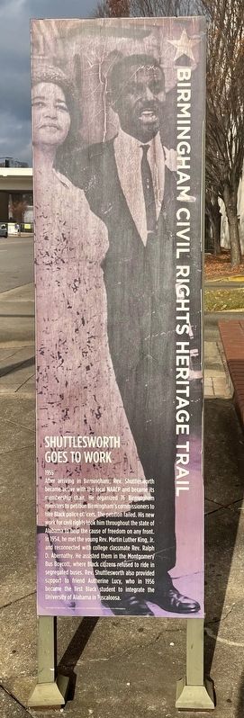 Shuttlesworth Goes to Work Marker image. Click for full size.