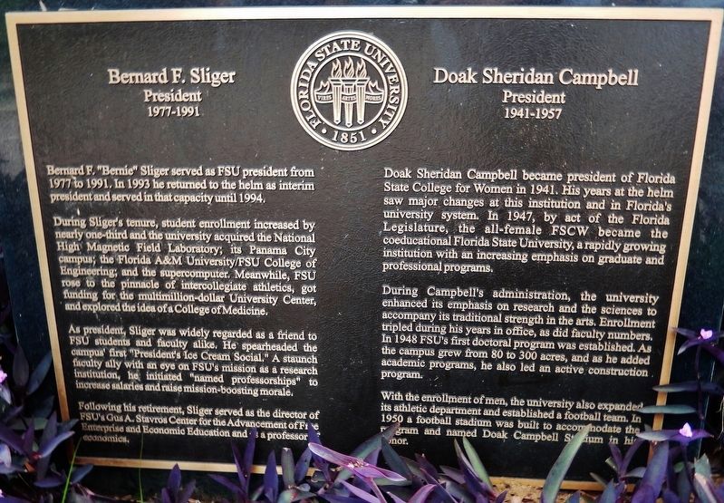 Bernard F. Sliger / Doak Sheridan Campbell Marker. Click for full size. Bernard F. Sliger / Doak Sheridan Campbell Marker image. Click for full size.