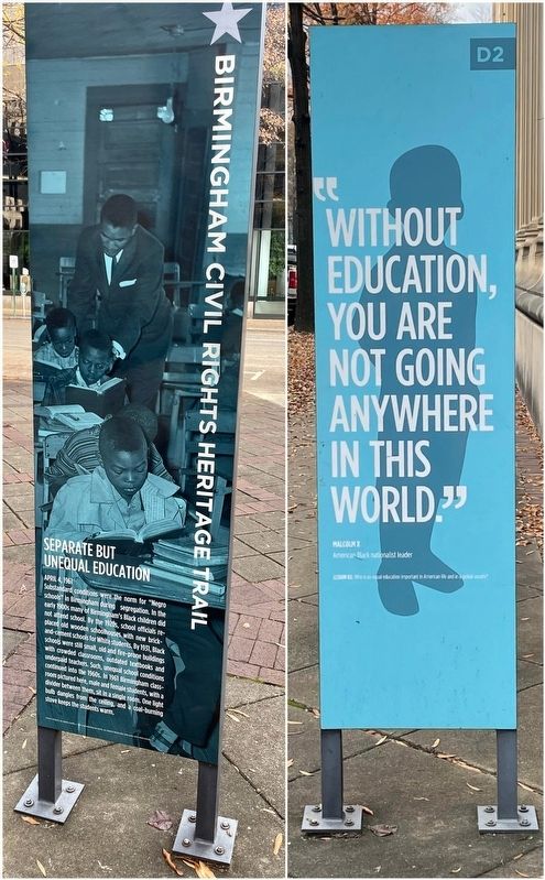 Separate But Unequal Education paired marker. image. Click for full size.