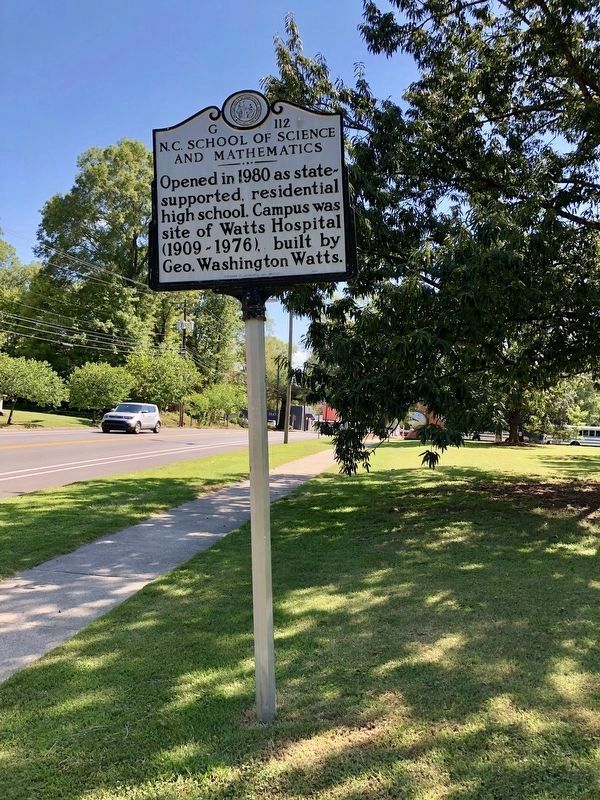 N.C. School of Science and Mathematics Marker. Click for full size. N.C. School of Science and Mathematics Marker image. Click for full size.