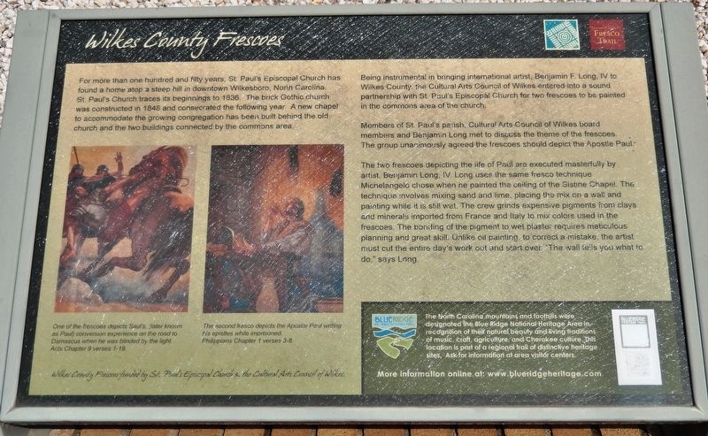 Wilkes County Frescoes Marker image. Click for full size.
