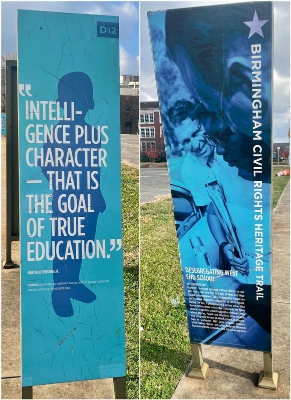 Desegregating West End School paired marker image. Click for full size.