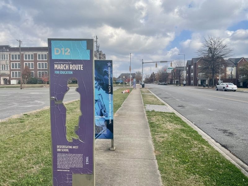 Desegregating West End School Marker image. Click for full size.