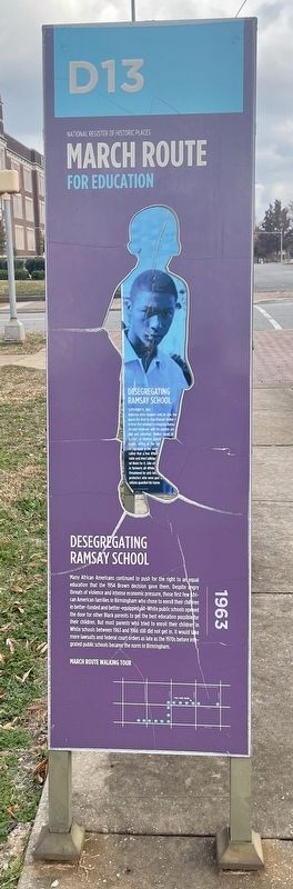 Desegregating Ramsay School Marker image. Click for full size.