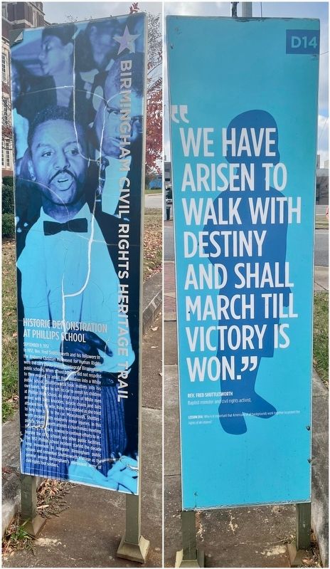 Historic Demonstration at Phillips School paired marker image. Click for full size.
