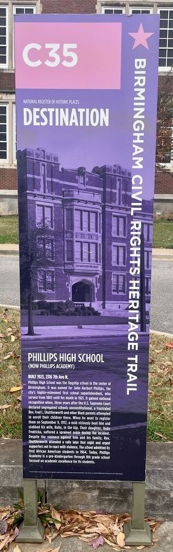 Phillips High School Marker image. Click for full size.
