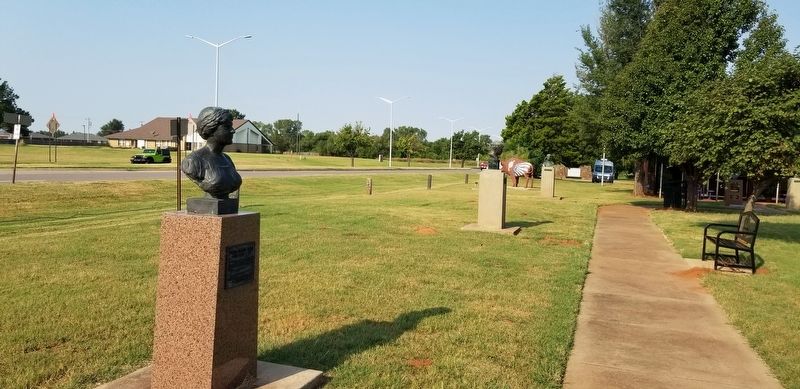 The view of the Roberta Campbell Lawson Marker in the park image. Click for full size.