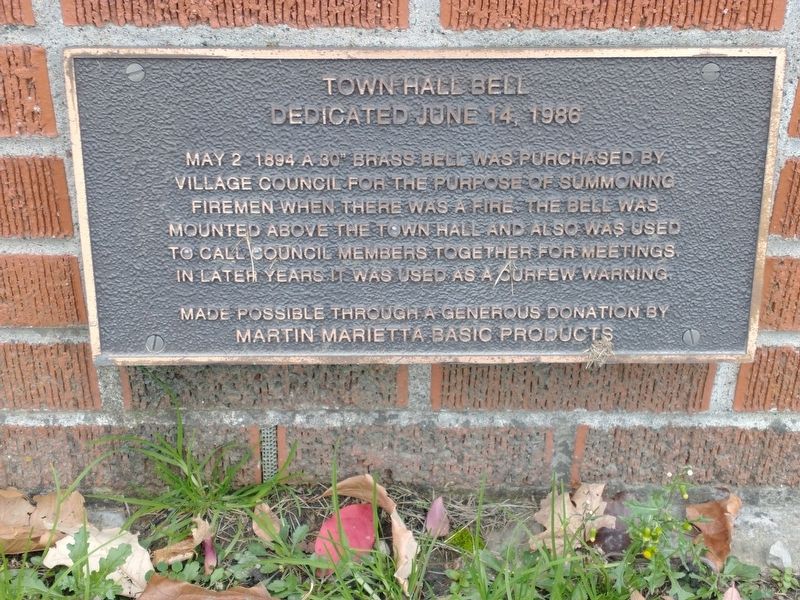 Town Hall Bell Marker image. Click for full size.