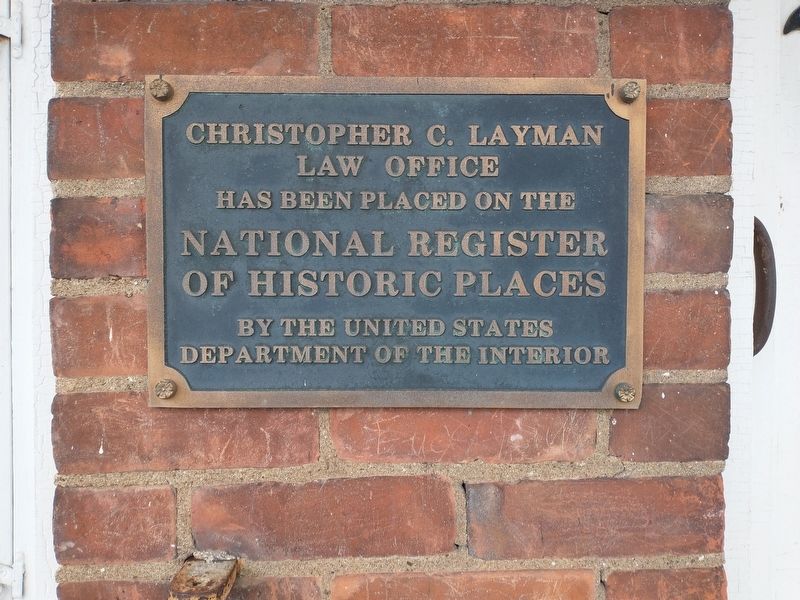 Christopher C. Layman Law Office Marker image. Click for full size.