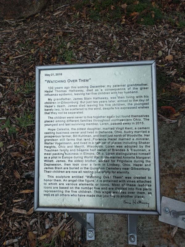 Watching Over Them Marker. Click for full size. Watching Over Them Marker image. Click for full size.
