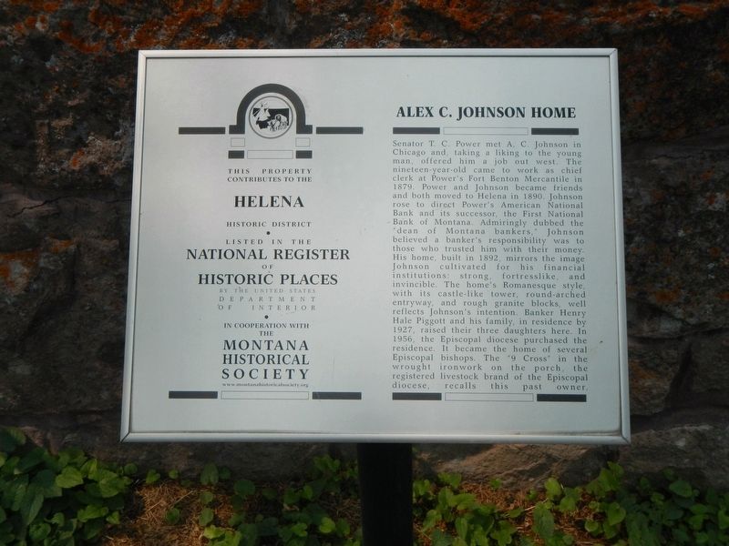 Alex C. Johnson Home Marker image. Click for full size.