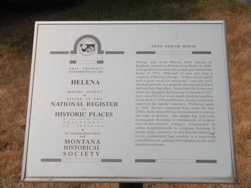 Anna Pascoe House Marker image. Click for full size.